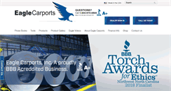 Desktop Screenshot of eaglecarports.com