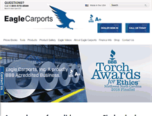 Tablet Screenshot of eaglecarports.com